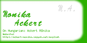 monika ackert business card